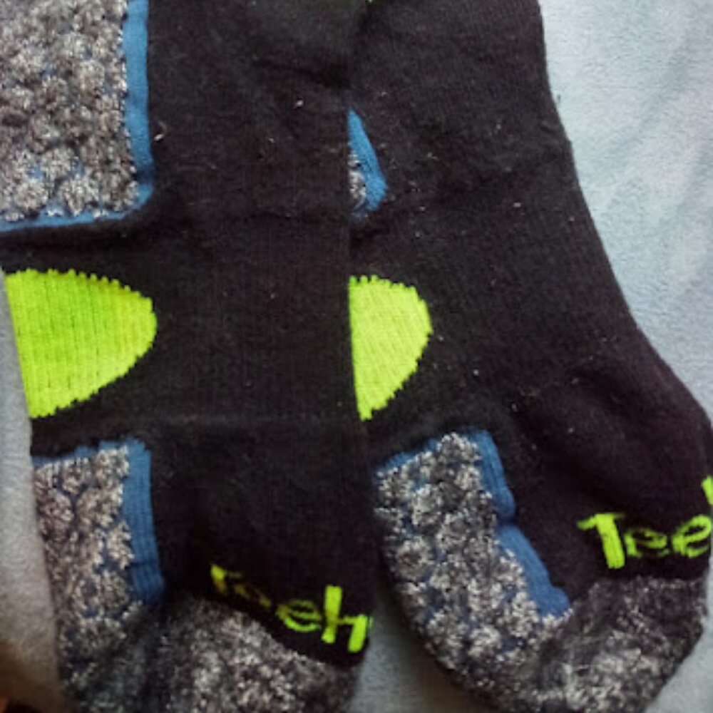 TeeHee Black/Gray Supportive Socks - Tall
